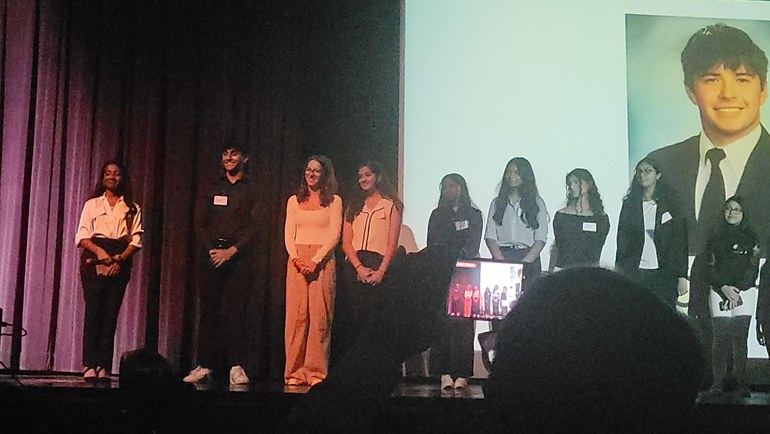 Speakers and organizers on stage